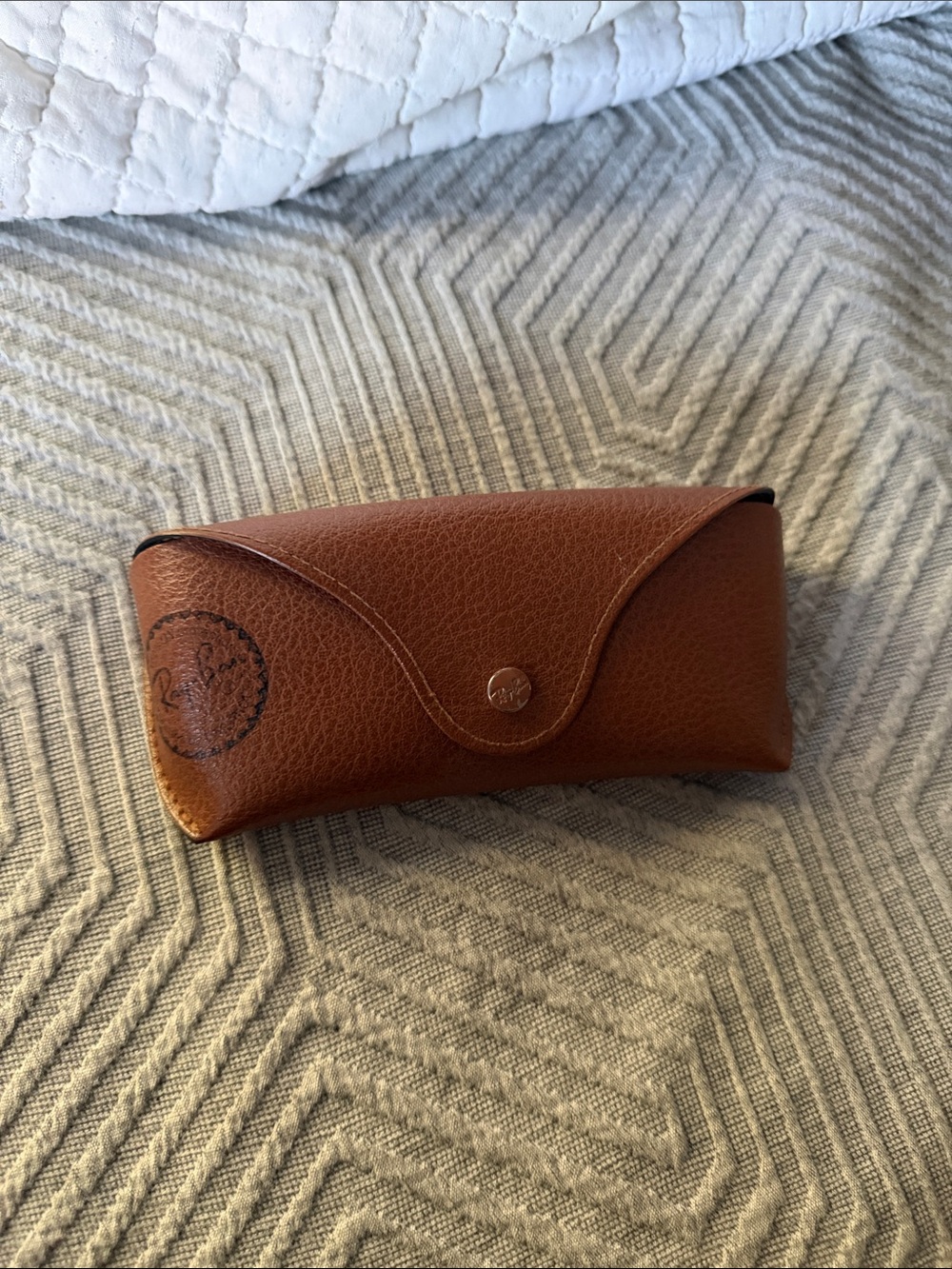Ray-Ban Brown Leather Eyewear Case